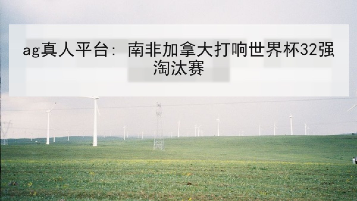ag真人平台: 南非加拿大打响世界杯32强淘汰赛
